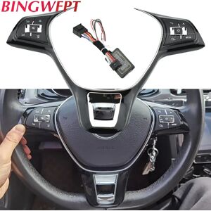 BINGWFPT Interrupteur Audio multifonction pour téléphone, bouton de commande au volant, pour VW Volkswagen MK6 Golf 7 Polo 2014 – 2019