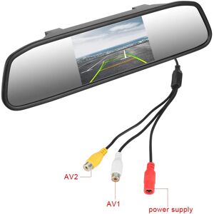 Aucun Moniteur vidéo HD pour stationnement automatique, rétroviseur de voiture, écran LCD TFT universel, moniteur de documents, 4.3 pouces