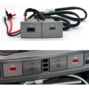 Aucun Prise de chargeur de voiture 12V/24V, double USB PD Type C, adaptateur d'alimentation, chargeur rapide pour Ford Focus 2 Mk2 2009 2010 2011