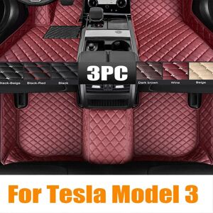 Aucun Tapis de sol de voiture personnalisés, tapis de voiture, couverture de tapis automobile, intérieur, garniture automobile, modèles 3, 2019, 2020, 2021