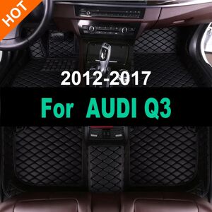 Aucun Tapis de sol de voiture pour AUDI Q3 2012 2013 2014 2015 2016 2017, coussinets de pied automobiles personnalisés, couverture de tapis automobile, accessoires d'intérieur