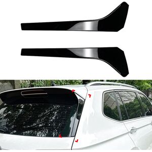 POSSBAY Paire de séparateurs de modelmicrophone latéraux pour lunette arrière de voiture, noir brillant, magasins droits, VW Tiguan R-Line MK2, 2017, 2018, 2019, 2020, 2021, 2022, 2023