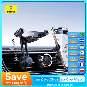 Baseus support pour téléphone de voiture serrage automatique gravité métal évent support de