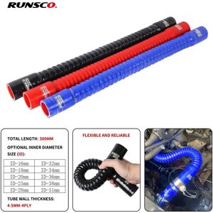 Aucun Tube de radiateur Flexible en Silicone ID16 18 20 25 28mm, pour prise d'air, tuyau de jonction en caoutchouc haute pression, longueur 30cm