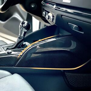 Aucun Garniture de couverture de panneau de support de boisson de changement de vitesse de Console centrale en Fiber de carbone pour Audi A3 8V S3 RS3 2014 à 2018, accessoires d'intérieur de voiture