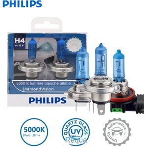 2X Philips H1 H4 H7 H8 H11 HB2 HB3 HB4 9003 9005 9006 12V diamant Vision 5000K ampoules halogènes Super blanches phare antibrouillard automatique