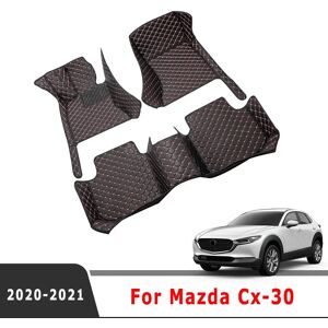Aucun Tapis de sol de voiture pour Mazda Cx-30 cx30 2024 2023 2022 2021 2020 Auto Tapis Protéger Étanche NikAccessoires Pied lea Couverture