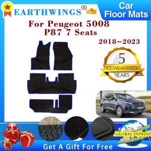 Aucun Tapis de sol de voiture anti-ald, tapis de couverture, repose-pieds de panneau, accessoires automobiles, KIT 5008, IGHTP87, 7 sièges, 2018 ~ 2023, 2022