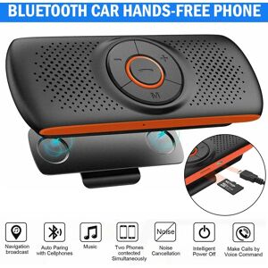 FOSITAN Kit de voiture haut-parleur mains libres multipoint compatible Bluetooth, haut-parleur pare-soleil
