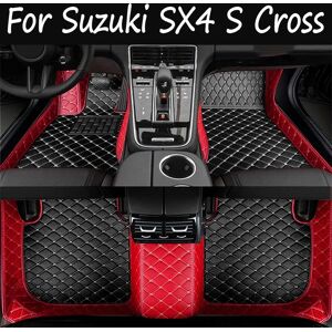 Aucun Tapis de sol automobile en cuir personnalisé pour hommes et femmes, couverture complète, tapis de voiture de luxe, Suzuki SX4 S Cross, 2020, 2021, 2022