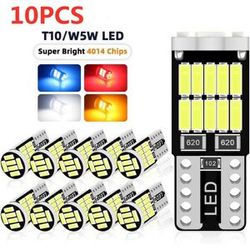 NONE 2/6/10/20/30/40/50pcs T10 W5W 194 501 Led Canbus Aucune Erreur Lumière Intérieure de Voiture T10 26 SMD 4014 Puce Blanc Pur Lumières D'instrument B