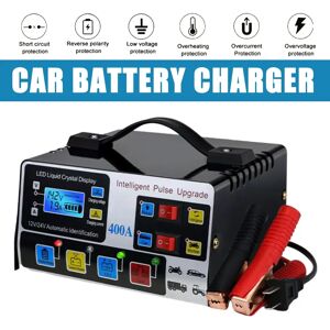 Aucun Chargeur de batterie de voiture en métal 12V24V 220W chargeur de batterie de voiture entièrement automatique chargeur de batterie de réparation chargeur rapide haute puissance