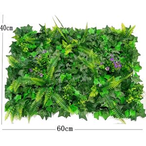 Aucun 60X40CM artificiel vert mur paysage maison jardin Jungle décoration Super plantes en plastique pelouse plante suspendus herbe panneaux muraux
