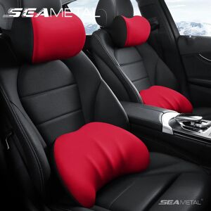 SEAMETAL oreiller appui-tête de voiture ergonomie soutien lombaire Ultra-doux mousse à mémoire de forme oreiller cervical respirant couverture amovible soulagement de la douleur