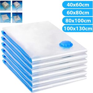 Aucun Sacs de Rangement Sous Vide avec Valve pour Vêtements, Couettes, Oreiller, Literie, Couverture, 6 Pièces