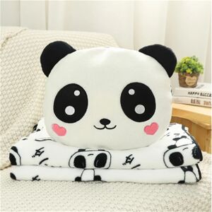 Aucun Panda Dundun sieste oreiller couverture couché oreiller de couchage voiture étudiant deux-en-un coussin de Table, oreiller et couette double usage