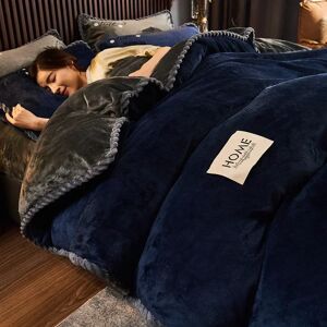 Aucun Couverture de Luxe en Velours Bleu Lait Douce et Chaude, Literie d'Hiver en Peluche Double Face, Taille Queen, Nouvelle Collection