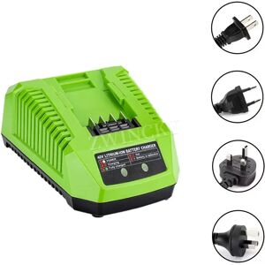 ANENG Chargeur de remplacement pour batterie au Lithium Greenworks 40V, outils électriques pour travaux verts, batterie d'origine, charge Portable