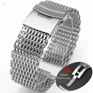 HQstrap Bracelet de montre en maille d'acier inoxydable 18mm 20mm 22mm 24mm ceinture pour Seiko Smartwatch Bracelet de remplacement pour Bracelet Samsung Bracelet de luxe