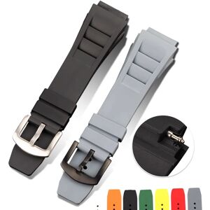 Aucun Bracelet de montre en caoutchouc de style d'oreille frais, bracelet pour Richard Mille, bracelet Thom011, rouge, noir, vert, gris, bleu, nouveau, 25mm