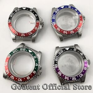 Aucun Goutent – boîtier de montre saphir pour hommes, 40mm, rouge, vert, noir, lunette GMT en titane, adapté au mouvement du cadran Miyota 8215 ETA2824 PT5000 NH34 NH35