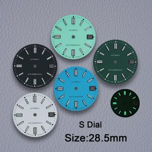 BANFU Cadran mat avec Logo S, 28.5mm, adapté au mouvement NH35/NH36/4R/7S, vert lumineux, haute qualité, bleu lac, accessoires de Modification de montre