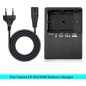 edekoy Chargeur LC-E6E LC-E6 pour batterie Canon LP-E6 LP-E6N LP-E6NH EOS 70D 60D 5D Mark III 5D Mark IV 5DSR 6D MARK II 60D 80D 7D R5 R6