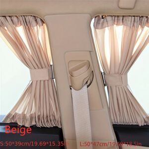 Aucun Pare-soleil universel pour voiture, 2 pièces, rideau de fenêtre latérale, pliable, Protection Uv, tissu pur noir, couverture de stores, style de voiture