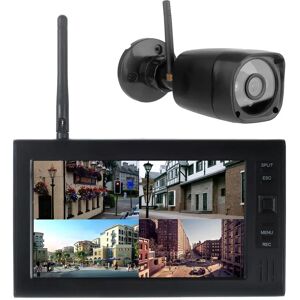 SYSD Surveillance sans fil 2.4G 4CH sécurité 720P système de caméra moniteur bébé avec Vision nocturne infrarouge présent 1 moniteur 1 caméra