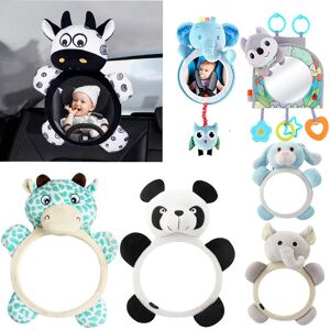 Aucun Rétroviseur de siège arrière noir et blanc pour bébé, miroir de sécurité, sauna, repos, moniteur