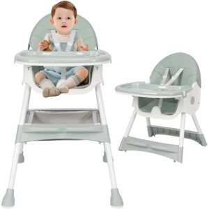 Aucun Chaise haute 3 en 1 pour bébé, chaises hautes portables pour bébés et tout-petits, 3 chaises d'alimentation pour bébé à hauteur réglable avec plateau amovible