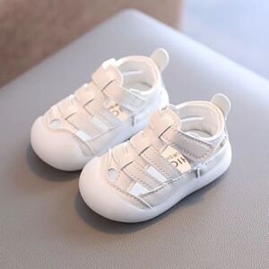 Aucun Sandales d'été pour bébé, chaussures de plage pour bébé garçon et fille, premiers marcheurs pour nouveau-né, sandales à bout fermé en cuir PU souple pour bébé
