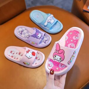 MINISO Sanrio chaussons pour enfants été filles bain intérieur antidérapant bébé maison garçons pantoufles ma mélodie Kuromi Hello Kitty