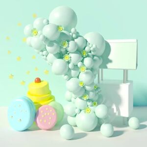 Aucun Guirlande de ballons colorés, 100 pièces, ballon Macaron vert menthe, décoration pour fêtes d'anniversaire, pour cérémonies de fiançailles