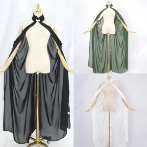 Aucun Cape de Déesse Médiévale pour Femme, Cosplay Elfe, Everak Verte, Vintage, Manteau de Barrage de Mariage, Gothique, Sorcière, Magicien, Robe Victorienne, 2025