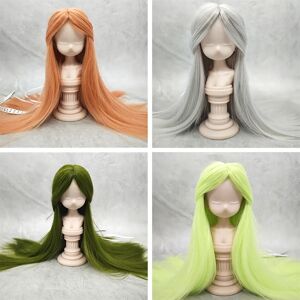 Aucun Poupée BJD ultraviolette synthétique à la mode, cheveux longs, mignon, argent, vert, marron, 1/3, 1/4, 1/6, 6-7 ", 7-8", 8-9"