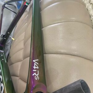 Aucun Cadre de vélo entièrement en carbone T1000, peinture sur tige, vert, violet, caméléon, V4RS,