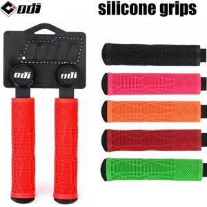 Aucun Poignées de vélo en silicone ODI ergonomiques rose rouge bleu vert orange noir 22mm poignées de guidon VTT pour poignées bmx de vélo de montagne de saleté