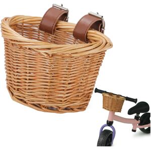 MOONBIFFY Panier tissé avant de vélo en osier pour enfants, panier de rangement Durable et étanche fait à la