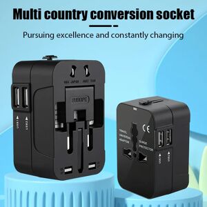XMSJ Adaptateur de voyage universel Portable avec 2 Ports USB, chargeur rapide 2,1a, adaptateur de voyage