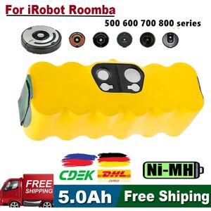 Turpow Batterie 14.4V pour iRobot Roomba 5000mAh batterie pour iRobot Roomba 500 600 700 800 900 série 14.4 V 620 650 770 780 580 batterie
