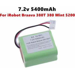 GAOLAG Batterie NI-MH 7.2V 5400mAh pour aspirateur iRobot Braava 380T 380 390T menthe 5200 5200B 5200C, batterie NI-MH améliorée 3000MAH