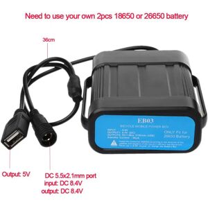 Deek-Robot 2x18650 26650 batterie pour boîtier boîtier batterie étanche pour boîtier couverture maison USB/pour