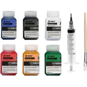 Aucun Masque de soudure BGA PCB 4 en 1, 100g, durcissement UV, encre verte/noire/bleu/rouge/jaune/blanc, peinture à l'huile de soudage, empêche l'arcage corrosif