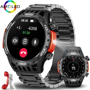 ChiBear Montre intelligente militaire extérieure pour hommes avec éclairage LED appel Bluetooth Smartwatch 3ATM IP68 boussole étanche montre de sport Fitness