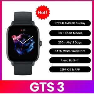 Amazfit GTS 3 Smartwatch 5ATM étanche GPS Bluetooth Alexa 1.75 ''AMOLED affichage montres intelligentes pour hommes Machine de rénovation