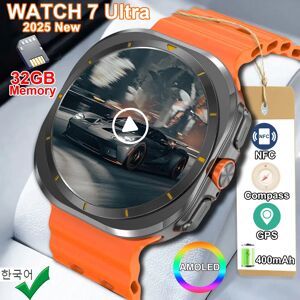 OBAME 2025 nouvelle montre 7 Ultra montre intelligente hommes 32GB mémoire 3D affichage vidéo sport montre intelligente GPS NFC boussole sang oxygène Smartwatch