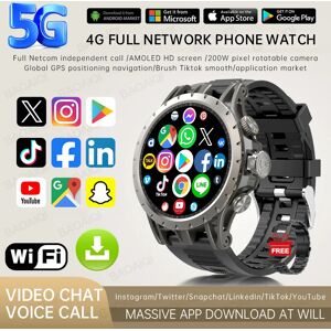 BAOAIQI 5G montre intelligente Netcom complète 4G avec Android 9.0 5MP caméra rotative GPS WIFI Google Play Store appel vidéo SIM Smartwatch hommes + boîte