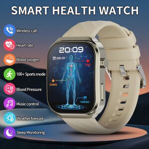 2025 nouvelle montre intelligente de qualité médicale hommes acide urique moniteur de graisse sanguine 2.2 ''grand écran Bluetooth appel sport Smartwatch femmes homme
