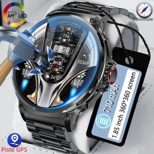 BOALZETD Pour Huawei Xiaomi GPS Track montre intelligente hommes 1.85 pouces Ultra HD AMOLED écran 710 Mah batterie Bluetooth appel SmartWatch 2024 nouveau